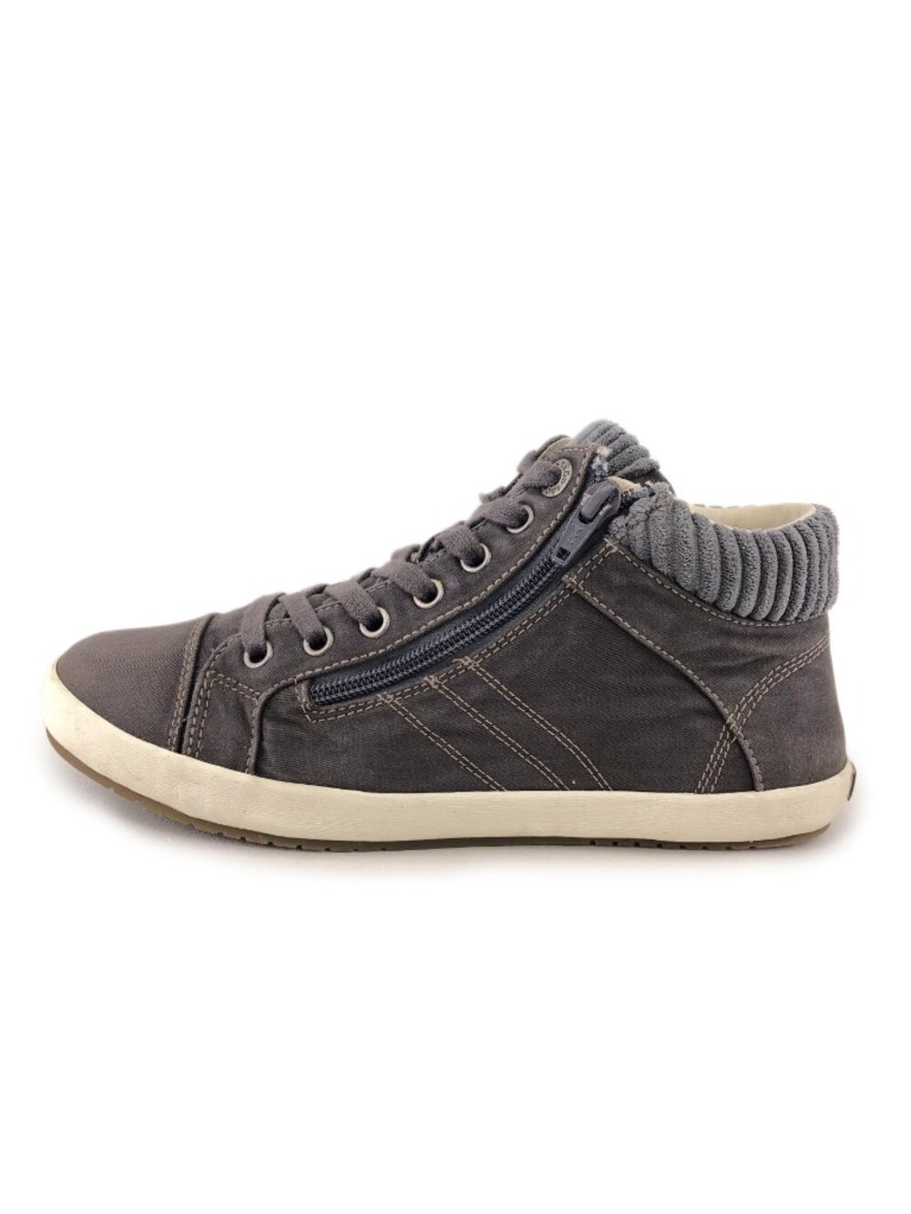 Taos StartUp Gray Canvas Ankle Sneakers 8